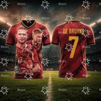 2026 Kevin De Bruyne Belgium Team Football Jersey Match & Training Kit Summer Sports  T-Shirt Kid's Clothing Tee Y2k 6XL