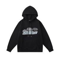 Trapstar Streetwear Išsiuvinėtas Džemperis su Kapišonu ir Sportinės Kelnės Rinkinys Unisex Vilnos Pamušalas Laisvalaikio Sportinis Kostiumas S gray