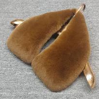 Winter 100% Real Rex Rabbit Fur Collar For Women Warm Furry Jacket Neck Scarf Natural Fur Square Collar Men Black Hoods For Coat Length 50cm brown