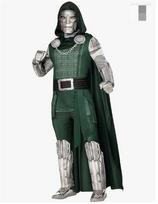 Daktaro Doom Kostiumas Su Gobtuvu Apsiaustas, Keršytojai 5 Fantastiškasis Ketvertas Piktadarys Žalias Chalatas Helovino Cosplay, Suaugusiems Vyrams XL žalia