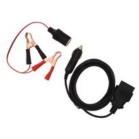 OBD2 Memory Saver with Clip Universal Plug and Play 12V Cigarette Lighter Socket ECU Emergency Power Supply Cable black