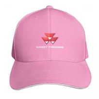 Massey Ferguson Agricultural Baseball Cap Contrast Two Tone Brim Snapback Flat Bill Strapback Dad Hat pink