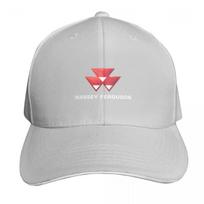 Massey Ferguson Agricultural Baseball Cap Contrast Two Tone Brim Snapback Flat Bill Strapback Dad Hat white