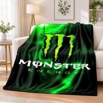 Monster Energy Flannel Throw Blanket Soft Warm Cozy For Sofa Bed Indoor Home Bedroom Use 100cmx150cm