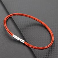 3 mm plono nerūdijančio plieno vielos apyrankė vyrams, sėkmės raudonas apyrankės apyrankė, rankų darbo Pulseras Rojas, hiphopo apvyniojimo apyrankė, dovanos jam 20.5cm 8.1Inch black