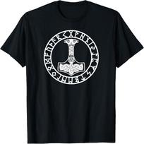 Mjolnir  Nordic Viking Rune God Thor Hammer Norse Germanic T-Shirt M black