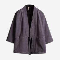 Japanese Kimono Cardigan Men Yukata Male Samurai Clothing Chinese Hanfu Streetwear Jacket S pilka