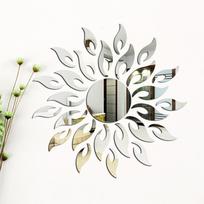 Sunflower Self-Adhesive Mirror for Wall Decor, Peel and Stick Removable Mirror One Size white