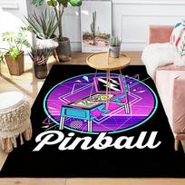 1Pc Vibrant Pinball Machine Art Rug Office Carpet Indoor Outdoor Doormat Nonslip Soft Comfortable Living Christmas Halloween Xmas Gift D92497 100cmx150cm