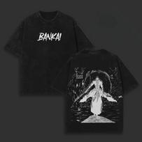 Yamamoto Genryuusai Shigekuni BLEACH Graphic Tee Unisex Retro Washed Short Sleeve Daily Wear Cotton Streetwear Tops 2XL black