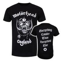 „Motorhead“ marškinėliai Anglijos „Everything Louder Rock Band“ oficialūs, juodi, nauji M gray