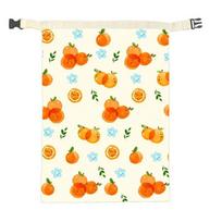 User friendly Beeswaxes Infused Sandwich Bag With Separate Washable Layers Pouches For Snacks Storage Organization orange