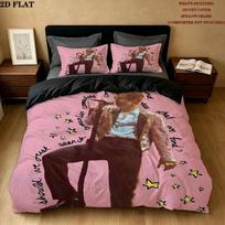 Harry Styles Bedding Quilt Set Quilt Cover Pillowcase Home Decoration Birthday Gift (1 * duvet cover + 2 * pillowcase, without core) 135x200cm
