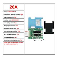 BMS 14S 100A with Balance Temperature Control 51.8V 18650 21700 Lithium Battery  Protect Board for E-bike Scooter 120A To 20A li-ion 14S black