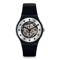 SWATCH SILVER GLAM AGAIN Kibirkščiuojantis ratas SO29B109 Juodas [SWATCH] Moteriškas laikrodis, black