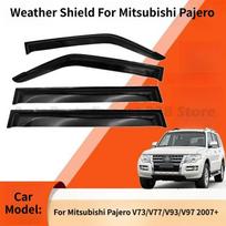 Modification Parts Weather Shield For Mitsubishi Pajero V73/V77/V93/V97 2007+ Window Visor Rain Guard Deflector Awning Trim For Mitsubishi Pajer black