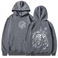 Anime JoJo Keisti Nuotykiai Hoodies Drop Dio Over Heaven Manga Megztiniai Vyrams Moterims Laisvalaikio Patogumas Ilgomis Rankovėmis Vilnos Puloveris M gray
