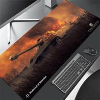 World of Tanks XXL Large Gaming Mouse Pad Black Desk Mat Non-Slip Keyboard Mousepad Stitched Edge Computer Office Table Cushion 350X600X2MM