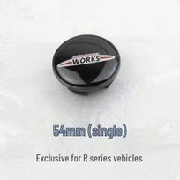 Mini Wing 54mm Black Union Jack Wheel Hub Cap gray