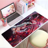 Game Cold Wuthering Waves Hiyuki Mouse Pad Large Thick Desk Pad Stitched Edges Gaming Mouse Mat For Pc 800x300x2mm black