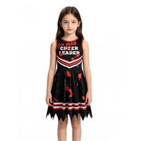 Vaikų Helovino Cheerleading Kostiumai Skaitmeninė Spauda Šokio Apranga Mergaičių Šventės Pasirodymui 130 cm black