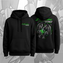 Kawasaki Ninja 650 2017-2019 Drakono Motociklininko Hoodis Megztinis Vairuotojams XL black