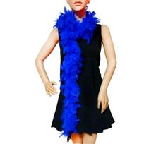 Fluffy Feather Boa Solid Color Apparel Fabric Fashion Feather Scarf  Perform karališkos mėlynos spalvos