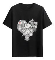 Tshirt Muscle Freaks Battle Cats Estilo Camiseta Negra XXL juoda