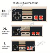 Retro Game Controller Large Mouse Pad HD AntiSlip Rubber Base Washable XXL Desk Mat with Precision Edges for Gaming Office Work 800x300x2mm beige
