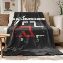 Rammstein Soft and comfortable flannel Suitable for sofas living rooms outdoor camping travel and also makes a great anniversary gif 80cmx120cm gray