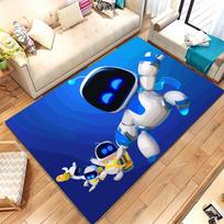 Funny Game A-ASTRO BOT Cartoon Soft Non-Slip Large Area Rug for Living Room,Bedroom Playroom Carpet Mat for Sofa,Home Decor Gift 40cmx60cm blue