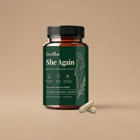 She Again Dieninis Maisto Papildas Menopauzei - Natūralus Sąnarių Palengvinimas & Energijos Palaikymas su Moringomis & Probiotikais - 60 Kapsulių 1pack