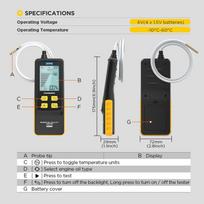 AUTOOL Engine Oil Tester with Digital Display for Auto Check Gasoline & Diesel Car Engine POA Oil Quality Repair Tools AS503 black