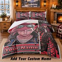 Arcane Custom Name 3Pcs Bedding Set 1 Bed Sheet 2 Pillowcases Bedroom Home Decor 140cmx210cm brown