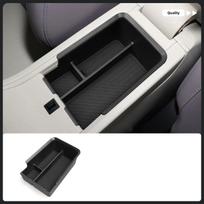Car Storage Box for MG 4 MG4 EV Urban 2026~2028 Rubber Mat Armrest Central Console Sundries Organizer ABS Cargo Tray Accessories Armrest Box black