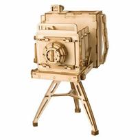 Robotime Wooden Model 3D Puzzle Camera Organizer Vintage
