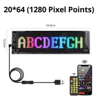 RGB LED Car Decor Advertising Logo Lights Flexible Screen Scrolling Advertising Light  Car Decor 20*64Pixels