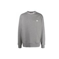 Acne Studios Džemperis su apvalia apykakle ir veido aplikacija CI0076-X92 S gray