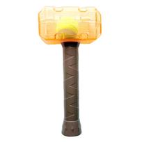 Hammer-Shaped Squeaky Pet Toy, - Toy for Interactive Play One Size oranžinė