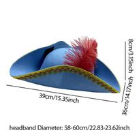 Pirate Hat, Prop for Holidays, Performances, Photos And Birthdays with Feather