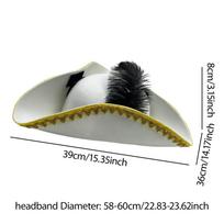 Pirate Hat, Prop for Holidays, Performances, Photos And Birthdays with Feather