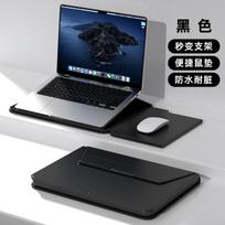 14 15 Inch Laptop Sleeve With Stand MacBook Pro Air Metal Faux Leather Notebook Case 15-16 inch juoda