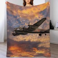 Avro Lancaster Bomber Throw Blanket Soft Home Decor Blanket for Couch Bedroom 200x150cm(80x60in)