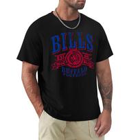 Bills Vintage Football Tshirt Basic Solid Tee For Daily Use 4XL black