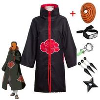 Naruto Shippuden Akasuna no Sasori Cosplay Uniforma, Paslėpto Smėlio Kaimo Lėlininkas Akatsuki Ilgas Apsiaustas Vaidmenų Žaidimo Apranga L black