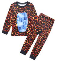 19282 Kids Boys Girls Gorilla Tag Printed T-shirt Trousers Pajamas Sets 160cm leopardas
