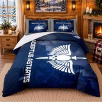 Warhammer 40K Pattern Bedding 3Pcs Set Bed Sheet And Pillowcases For Indoor Bedroom 180cmx210cm