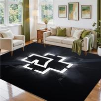 Rammstein Design Crystal Velvet Rug Soft Decorative Mat for Bedroom Entrance 80cmx120cm