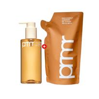 [primera] Mild & Perfect Cleansing Oil to Foam (200ml + 200ml Refill Set) - Facial Cleanser brown