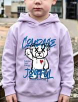 Cool Kids' Graffiti Teddy Bear Hooded Sweatshirt for Boys and Girls - Fall/Winter Children's Casual Clothing 100 white